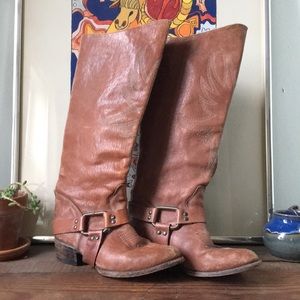 Freebird Knee high harness cowboy boots size 7